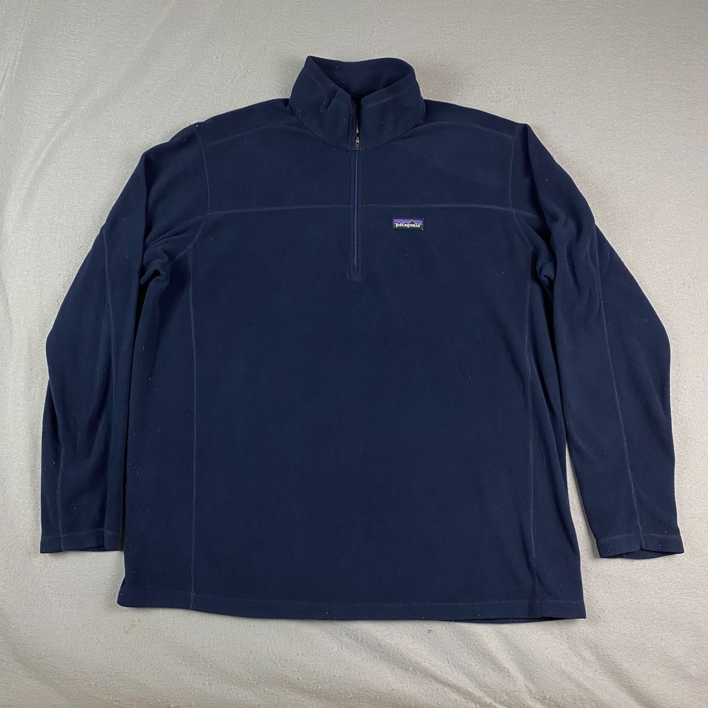 Patagonia Jacket Men XL Blue Micro D Fleece Pullover Jumper Hiking Camping 26175 - Picture 1 of 16